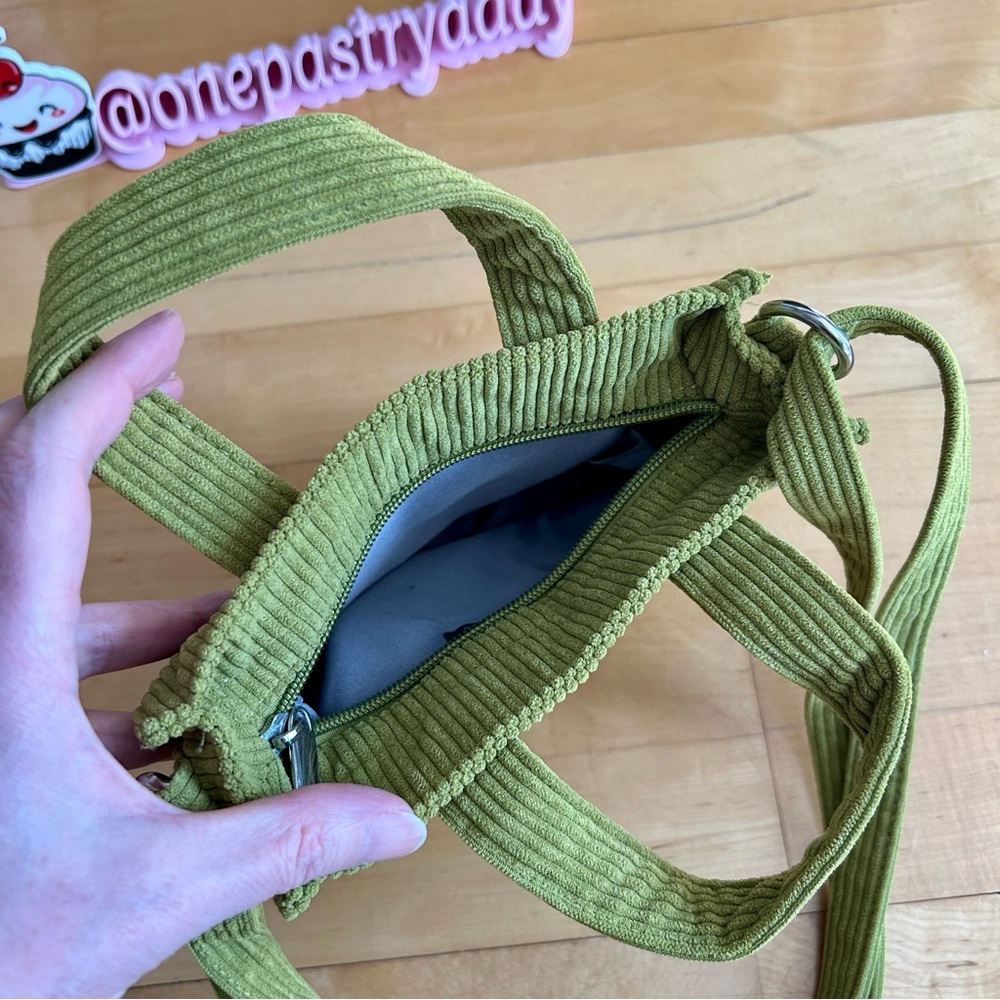 wild fable Corduroy Mini Crossbody Handbag, Fun Lime Green, Adjustable Strap - Picture 6 of 14